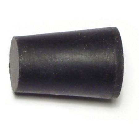 MIDWEST FASTENER 1/2" x 11/16" x 1" #0 Black Rubber Stoppers 8PK 65863